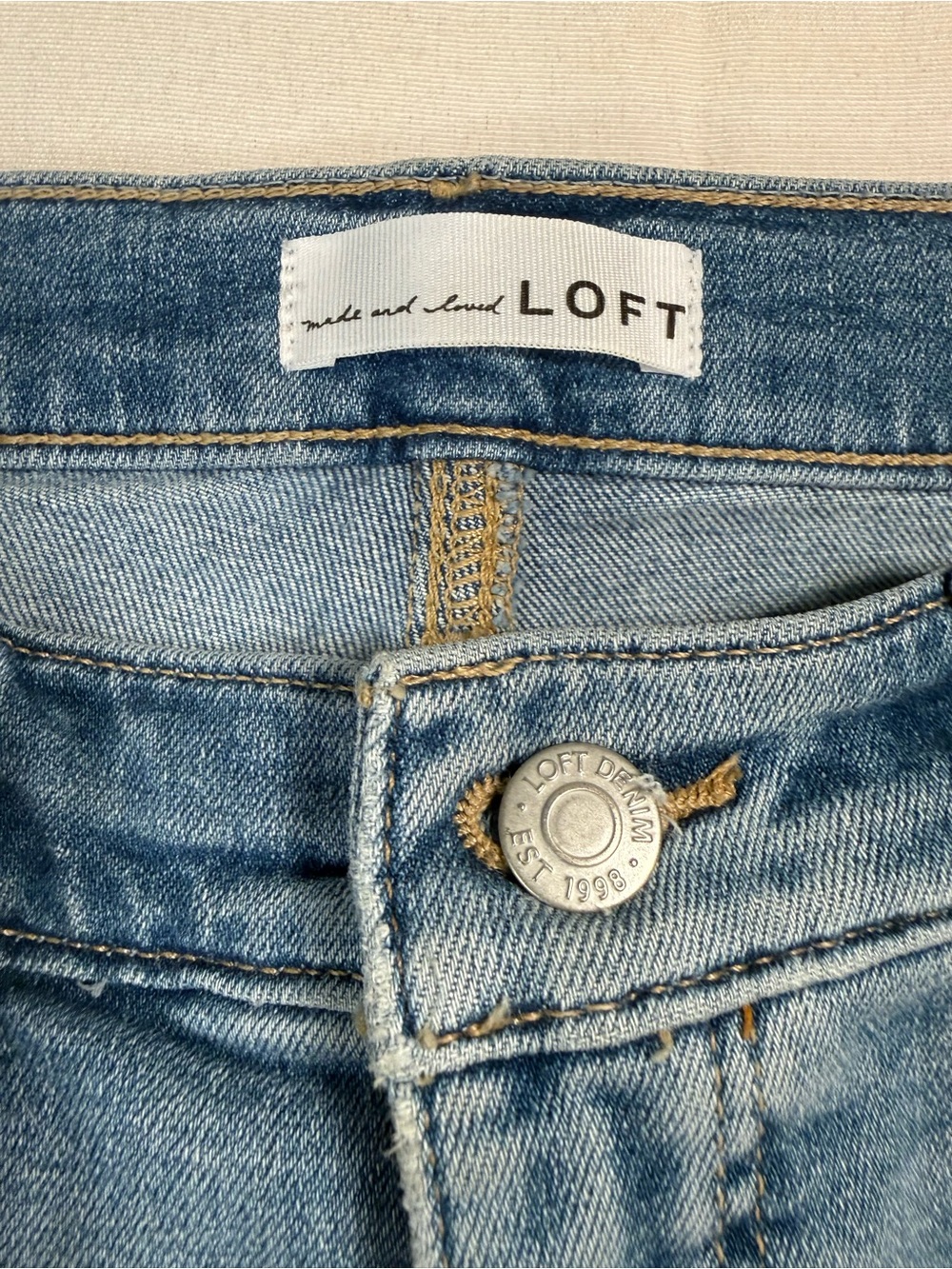 LOFT High-Rise Light Blue Denim Jeans Sz 10